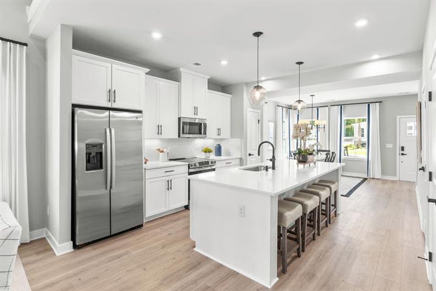 Representative furnished interior of a home built from the Bethany Duet by Ryan Homes in Royal Oaks Villas, Hardeeville (Image 2).