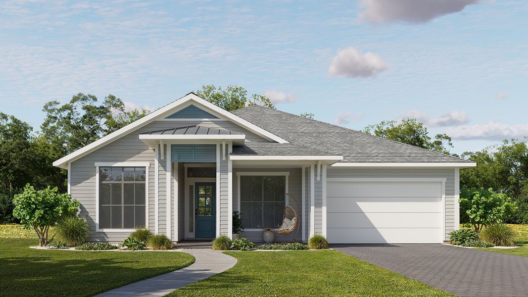 Representative exterior photo of a completed home built from the 3063J by Perry Homes in Hyland Trail, Green Cove Springs, FL (Image 6).
