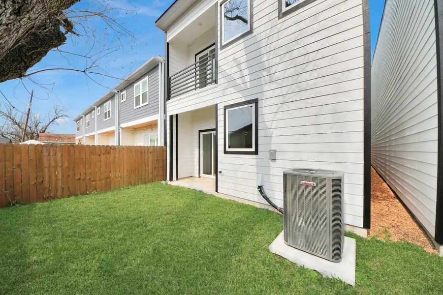 Exterior details and patio area of a home in , Houston (Image 25).