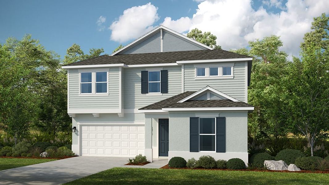 Representative exterior photo of a completed home built from the Seaside by Taylor Morrison in Skye Ranch Community Group Page, Sarasota, FL (Image 20). Representative exterior photo of a completed home built from the Seaside by Taylor Morrison in Skye Ranch Community Group Page, Sarasota, FL (Image 20).