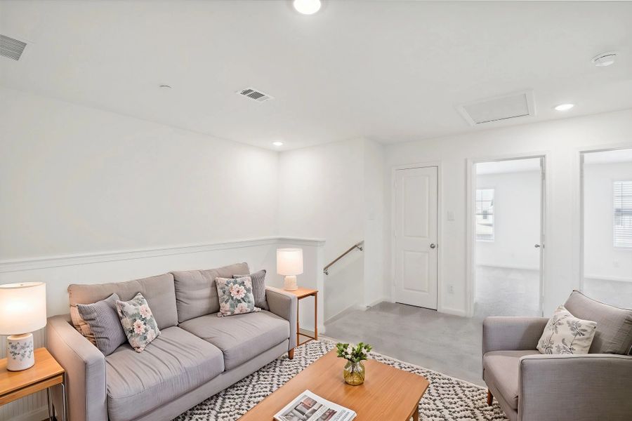 Representative furnished interior of a home built from the Orbit by Starlight Homes in Coyote Meadows, Anna (Image 5).