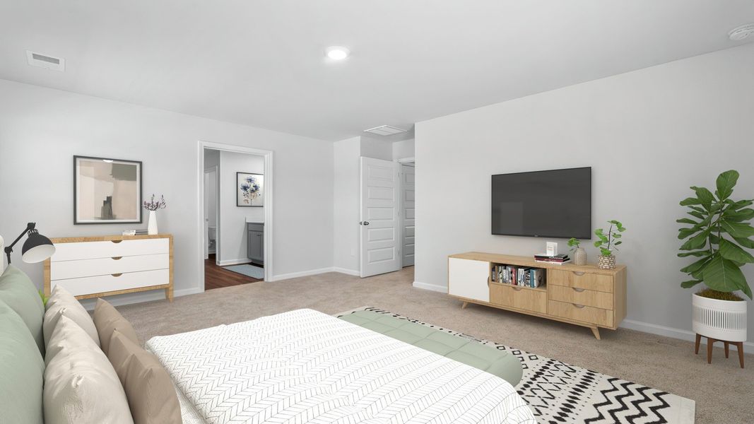 Furnished interior view inside a new home in The Groves at Bees Creek, Ridgeland (Image 26).