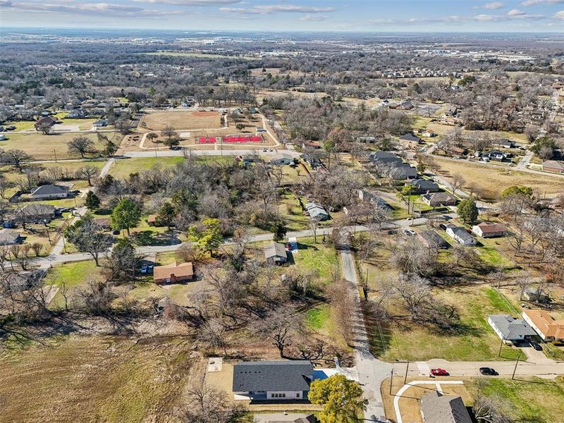 Birds eye view of property