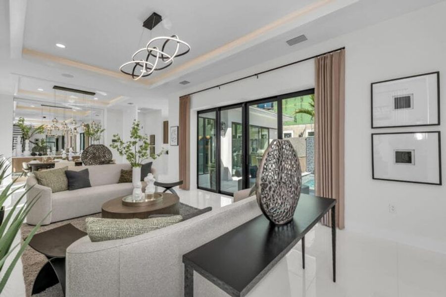 Representative furnished interior of a home built from the Silver Palm – Phase 2 by Medallion Home in Aqua, Bradenton (Image 6).