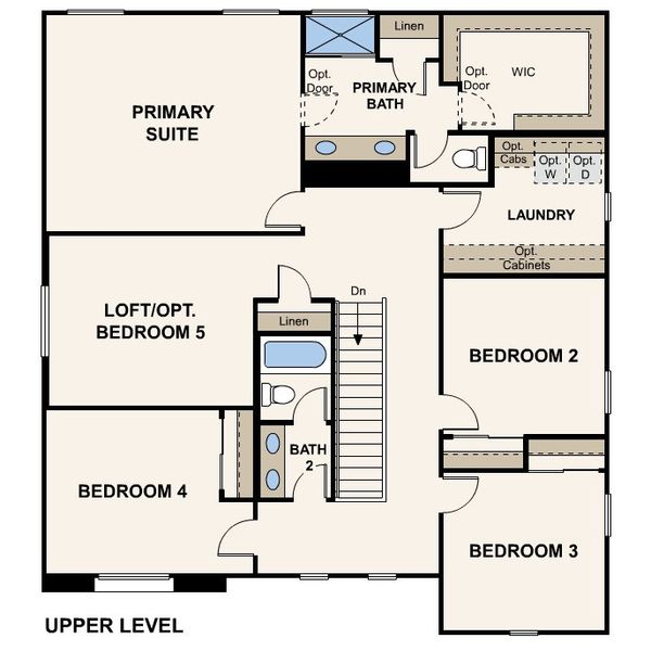 2D floor plan layout for the Trinity by Century Communities in The Foothills Collection at Rancho Vista, Sun City, AZ (Image 5).