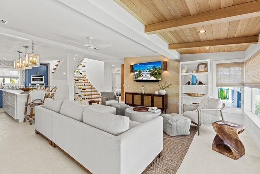 Furnished interior view inside a new home in , Islamorada, Village of Islands (Image 19).