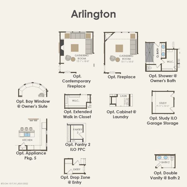 2D floor plan layout for the Arlington by Pulte Homes in Saddleback at Santa Rita Ranch, Liberty Hill, TX (Image 4). 2D floor plan layout for the Arlington by Pulte Homes in Saddleback at Santa Rita Ranch, Liberty Hill, TX (Image 4).