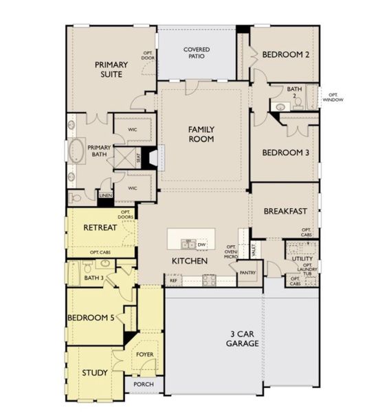 2D floor plan layout of this home in Cedar Pointe, Crosby, TX (Image 3).