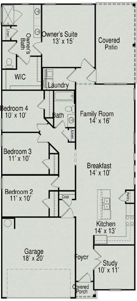 2D floor plan layout of this home in , Fort Worth, TX (Image 4).