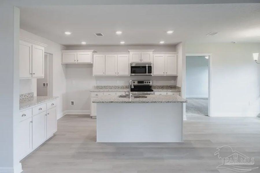 Representative furnished interior of a home built from the Plan 1740 by Adams Homes in Ashton View, Crestview (Image 4). Representative furnished interior of a home built from the Plan 1740 by Adams Homes in Ashton View, Crestview (Image 4).