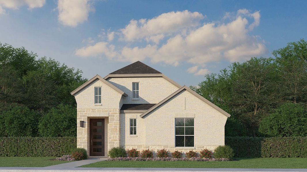 Plan 1451 Elevation B w/ Stone Plan 1451 Elevation B w/ Stone