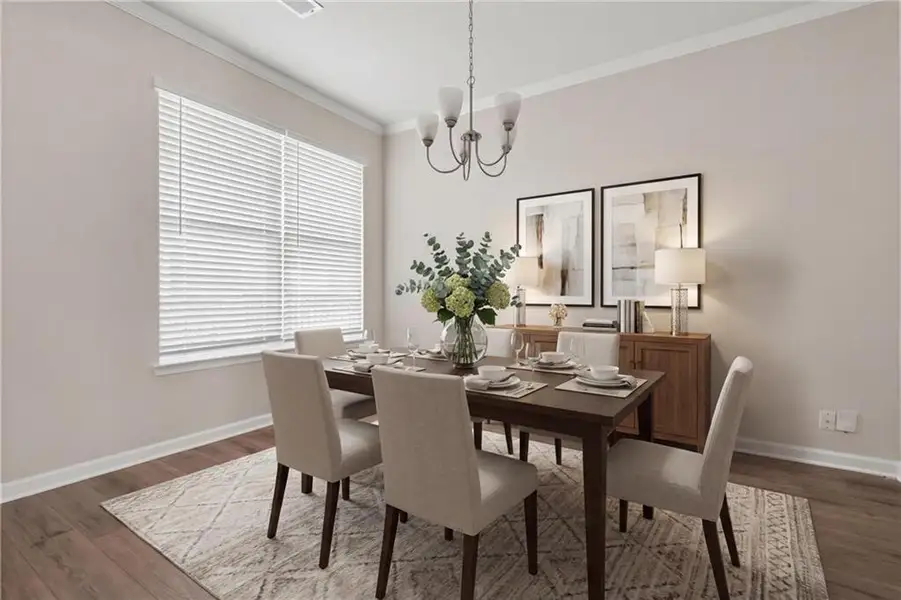 Furnished interior view inside a new home in , Austell (Image 7).