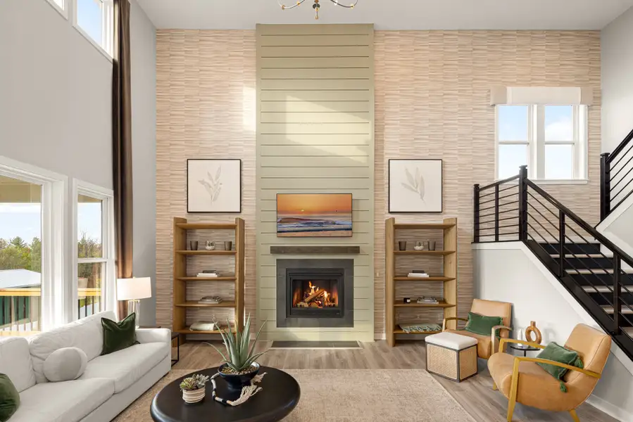 Representative furnished interior of a home built from the Pearson by Fischer Homes in Leeland Farms, Fuquay Varina (Image 7).