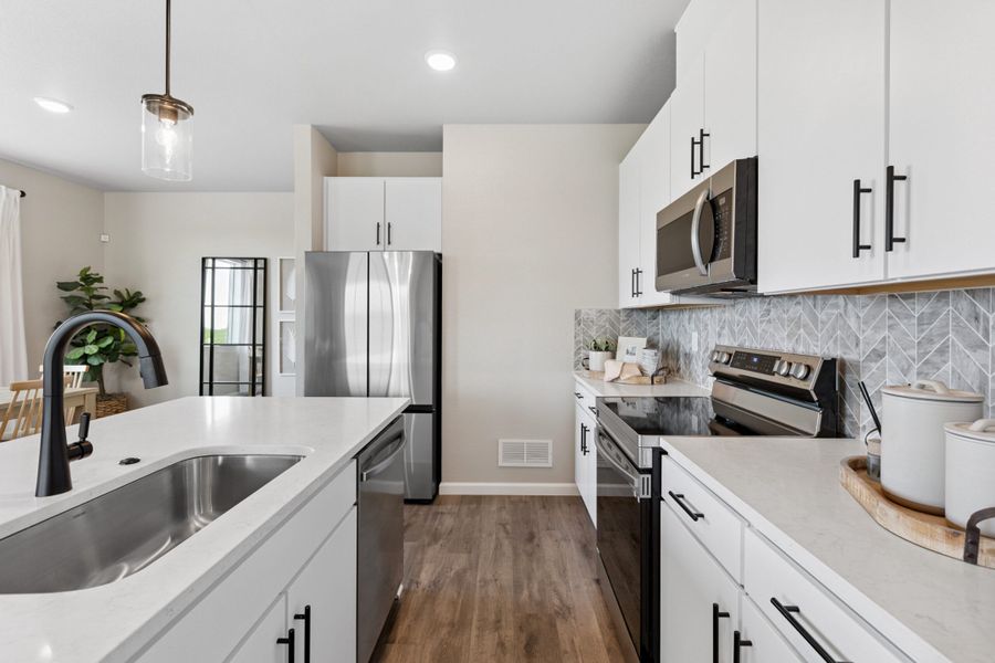 Representative furnished interior of a home built from the Biscayne by Landsea Homes in Pintail Commons at Johnstown Village, Johnstown (Image 10).