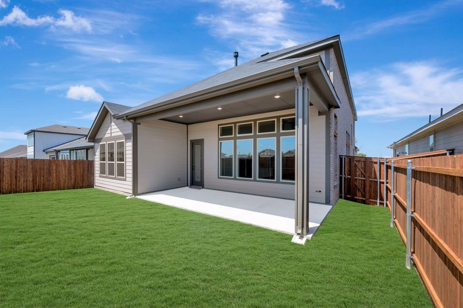 Exterior details and patio area of a home in The Meadows, Denton (Image 3).