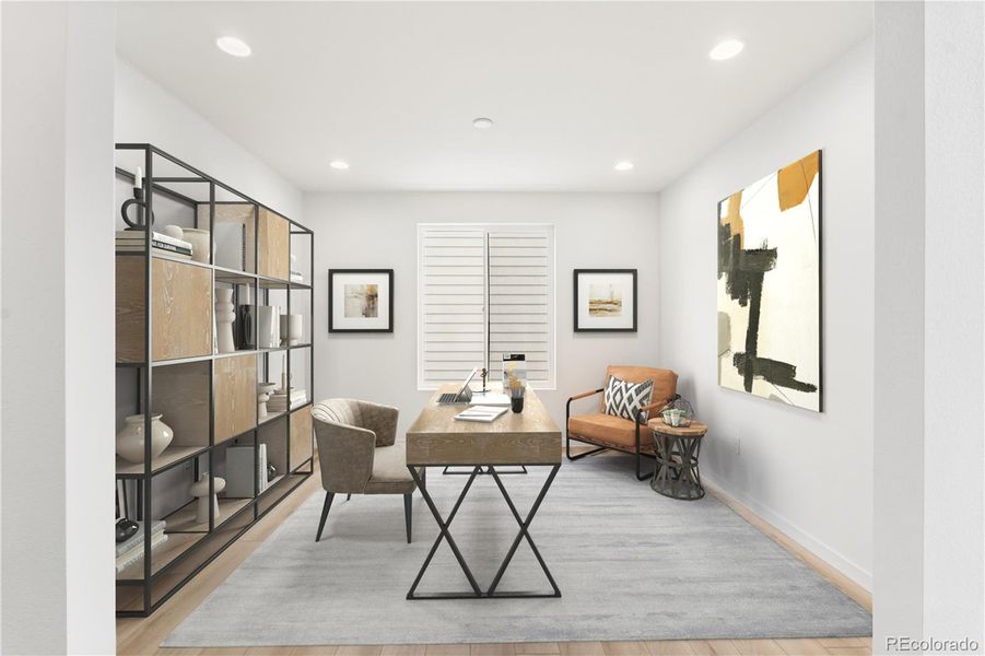 Furnished interior view inside a new home in Stargaze at Solstice, Littleton (Image 17).