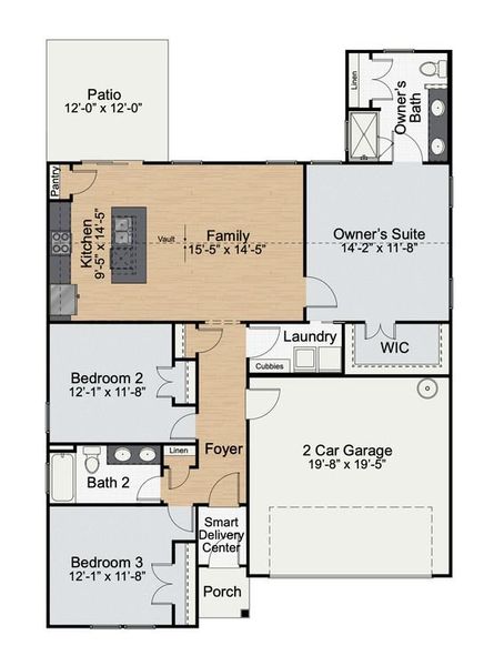 The Hanover - Floor plan