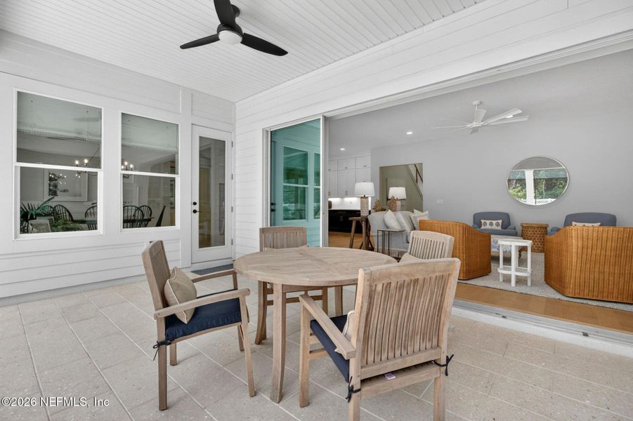 Exterior details and patio area of a home in SilverLeaf, St. Augustine (Image 29).