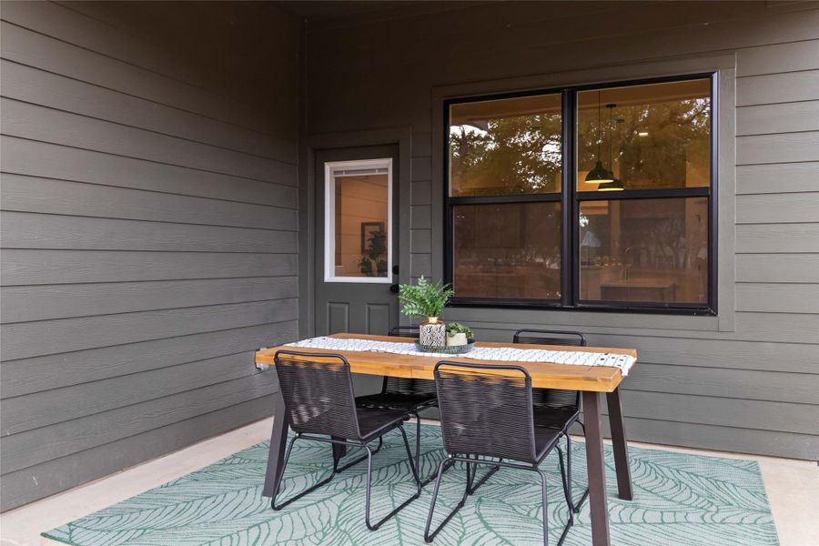 Covered back patio Covered back patio