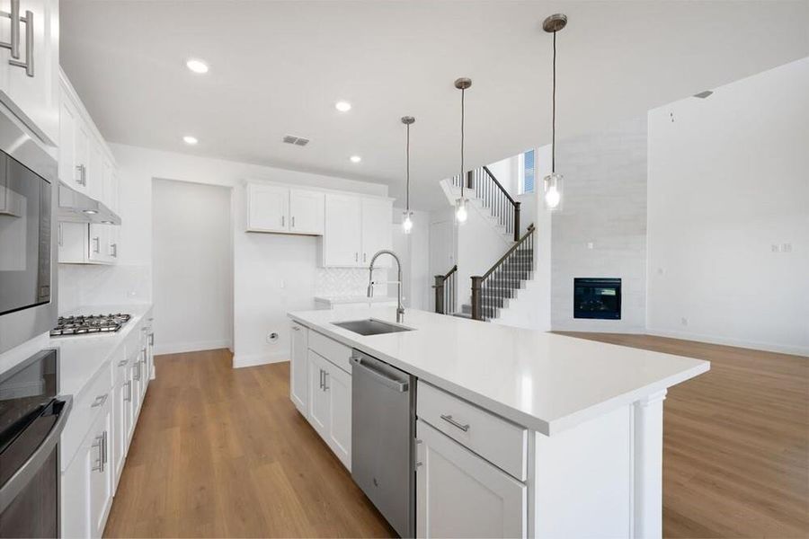 Furnished interior view inside a new home in South Oak 60s, Lakewood Village (Image 5).