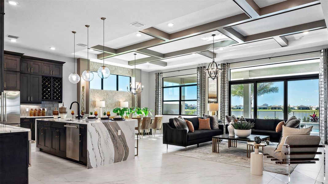 Furnished interior view inside a new home in Cresswind Palm Beach at Westlake, Westlake (Image 40).