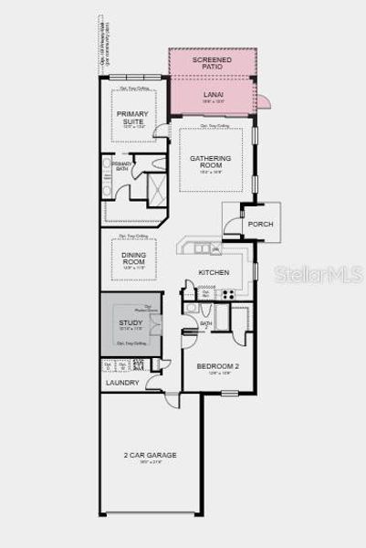 2D floor plan layout of this home in Esplanade at Azario Lakewood Ranch, Lakewood Ranch, FL (Image 2). 2D floor plan layout of this home in Esplanade at Azario Lakewood Ranch, Lakewood Ranch, FL (Image 2).