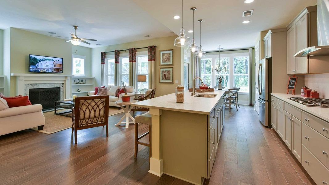 Island Kitchen to Great Room