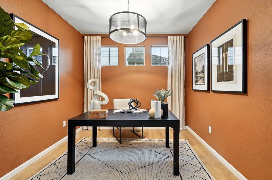 Representative furnished interior of a home built from the Stella Plus by Taylor Morrison in Parterre Horizon Collection, Thornton (Image 7).