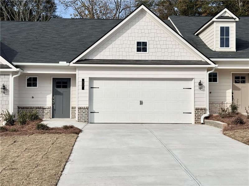 Front exterior of a new home in Silver Leaf, Dawsonville, GA, highlighting curb appeal (Image 2).