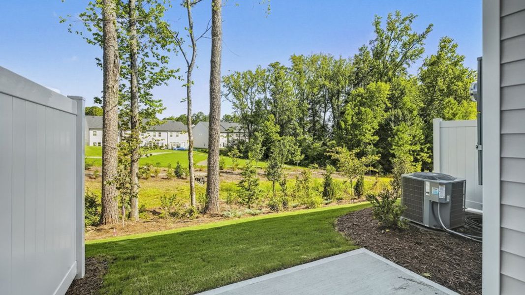 Exterior details and patio area of a home in Copper Run South, Durham (Image 3).
