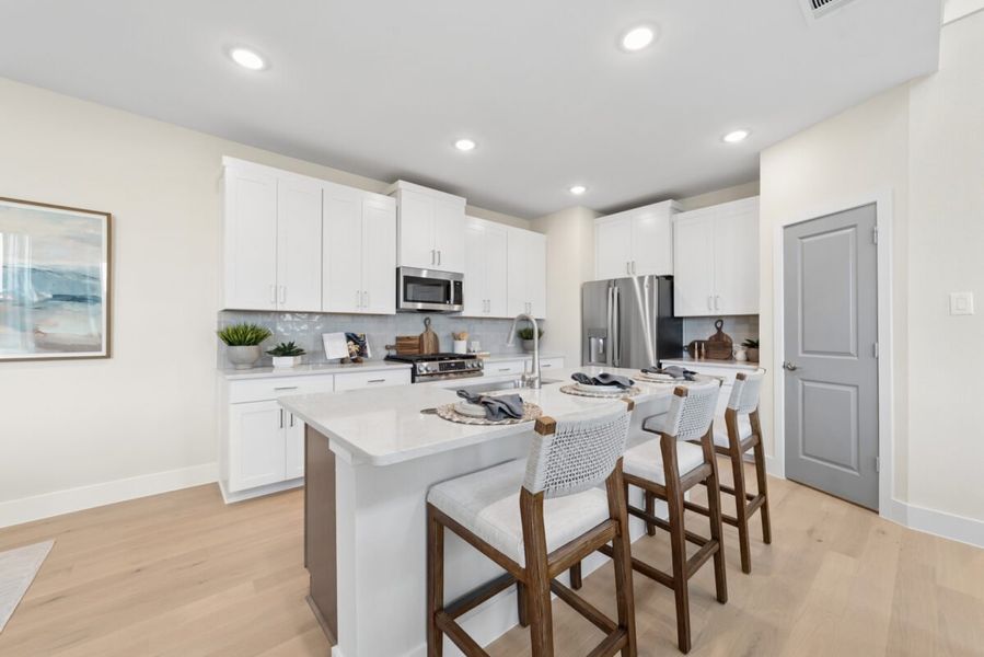 Representative furnished interior of a home built from the Broadway by Landon Homes in Fields - East Village, Frisco (Image 9).