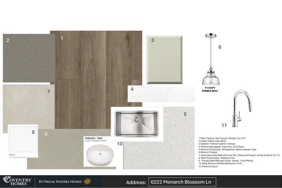 Sample of building materials used in homes in Arabella on the Prairie, Richmond (Image 14). Sample of building materials used in homes in Arabella on the Prairie, Richmond (Image 14).
