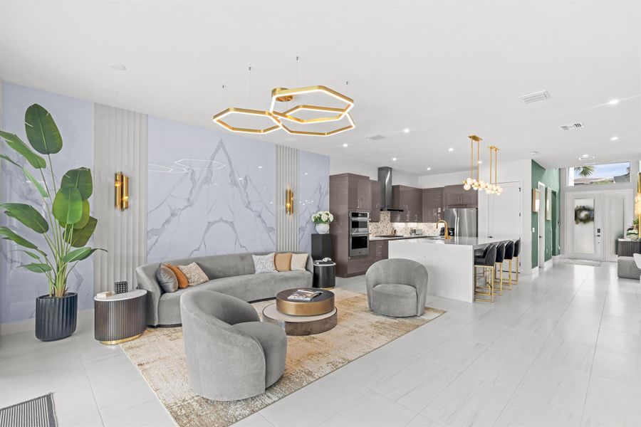 Furnished interior view inside a new home in Solana Bay at Avenir, Palm Beach Gardens (Image 30). Furnished interior view inside a new home in Solana Bay at Avenir, Palm Beach Gardens (Image 30).