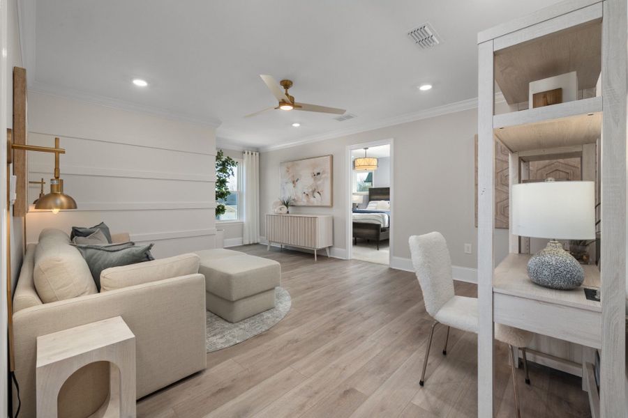 Representative furnished interior of a home built from the Continental by Pulte Homes in Saunders Farm, Fuquay Varina (Image 8).