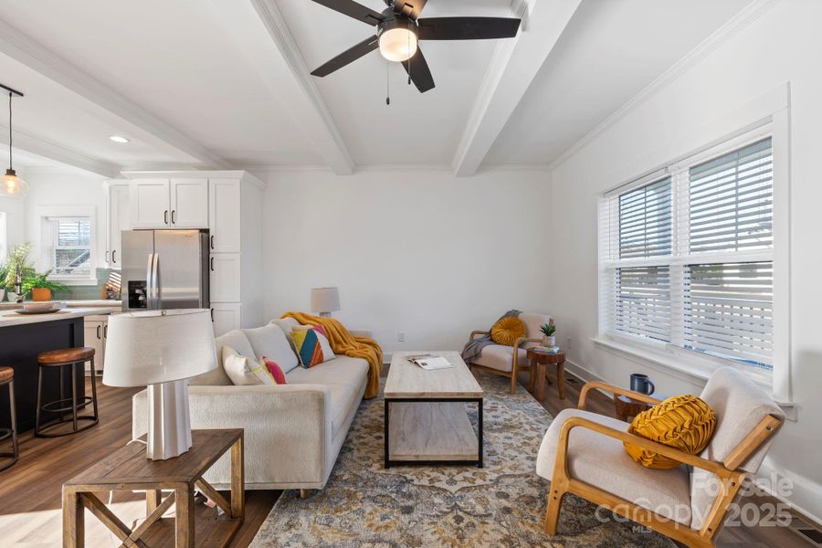 Open Living area w/ architectural details Open Living area w/ architectural details