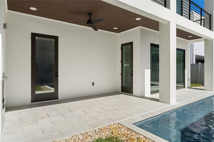 Exterior details and patio area of a home in , New Smyrna Beach (Image 71).