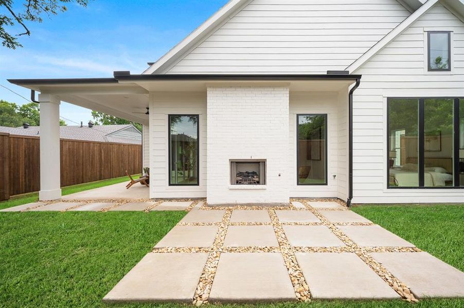 Exterior details and patio area of a home in , Dallas (Image 2). Exterior details and patio area of a home in , Dallas (Image 2).