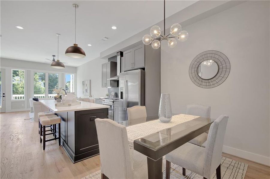 Furnished interior view inside a new home in , Atlanta (Image 35).