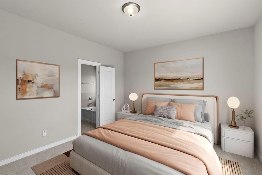 Furnished interior view inside a new home in Windrose Green, Angleton (Image 12).