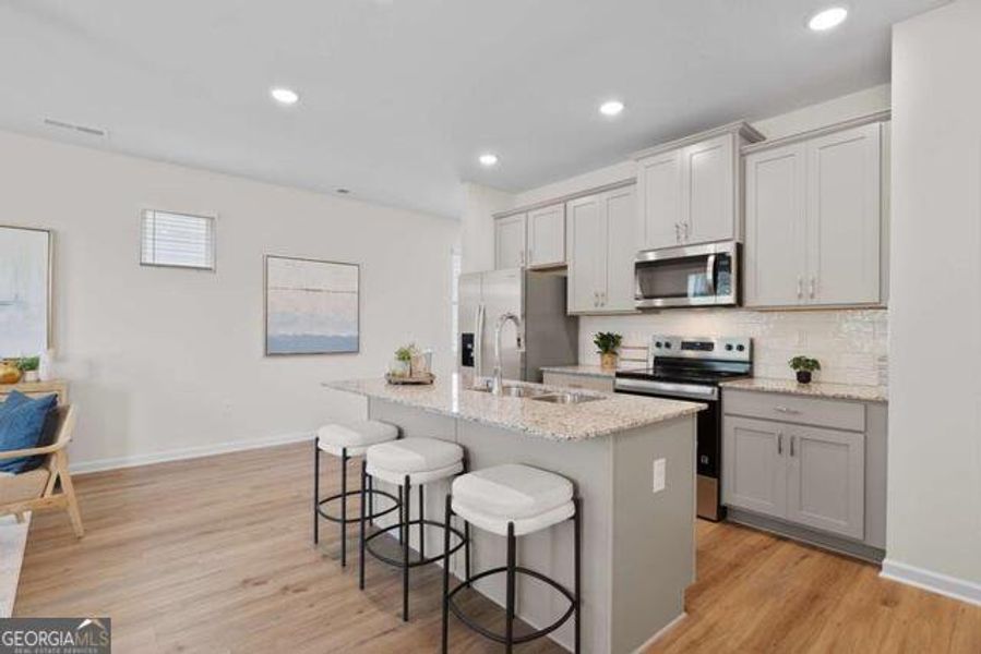 Furnished interior view inside a new home in Walden Park - The Retreat, Jonesboro (Image 27).
