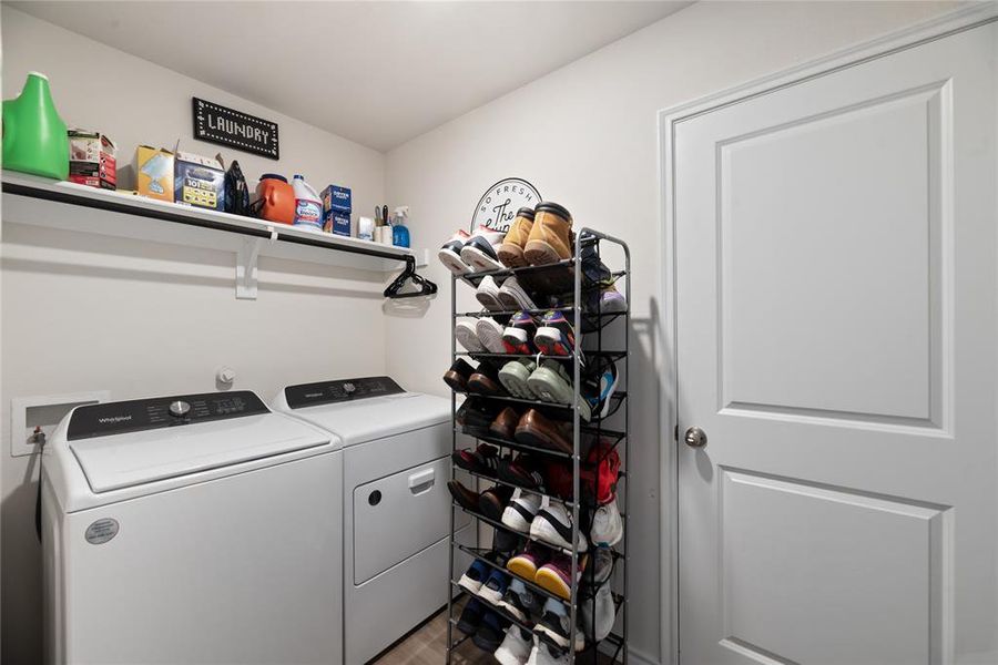 Laundry area featuring washer and dryer