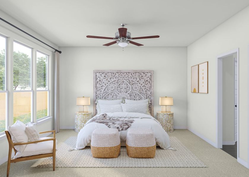 Furnished interior view inside a new home in Heritage, Dripping Springs (Image 9).
