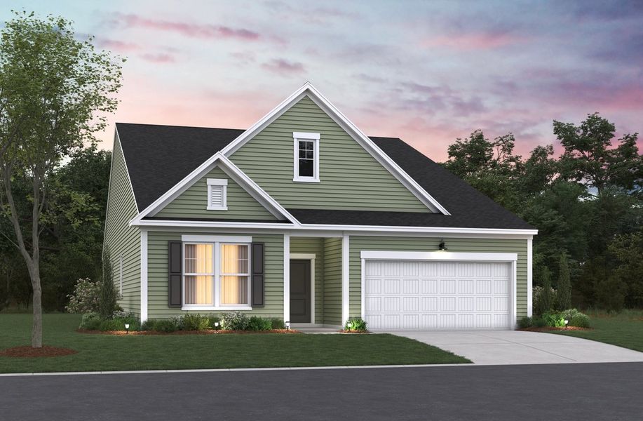 Representative exterior photo of a completed home built from the Juniper by Beazer Homes in The Groves of Berkeley, Moncks Corner, SC (Image 20).