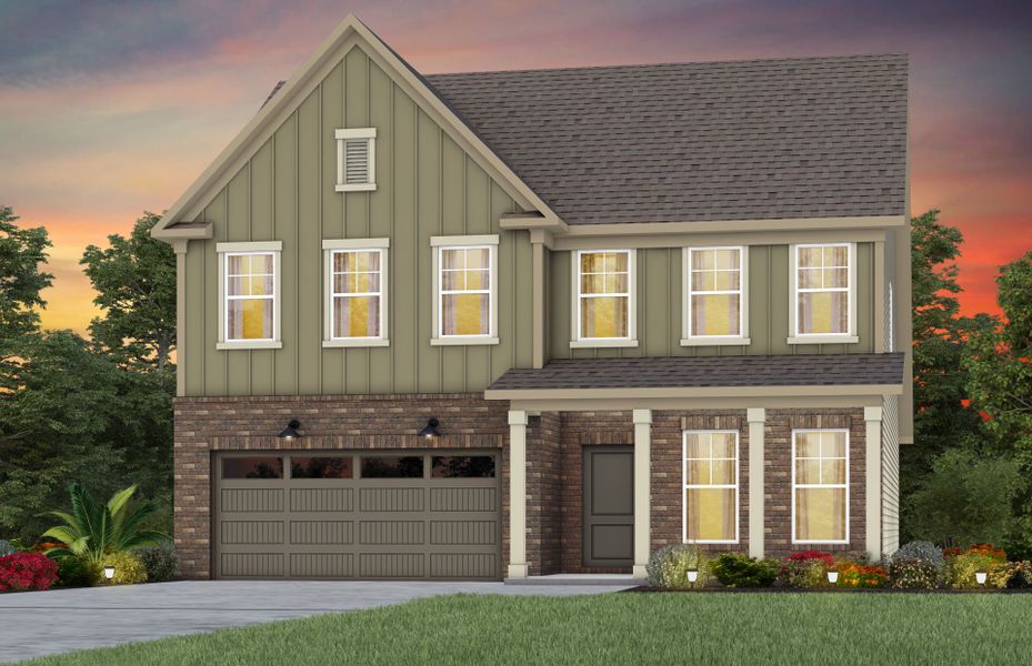 Front exterior of a new home in Kinsdale, Lancaster, SC, highlighting curb appeal (Image 15).