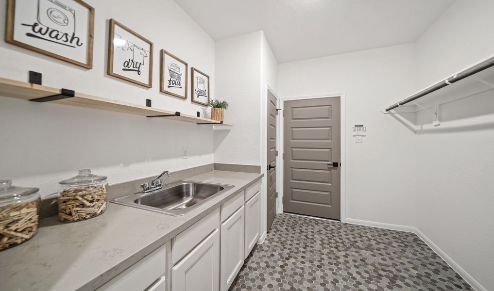 Spacious laundry room