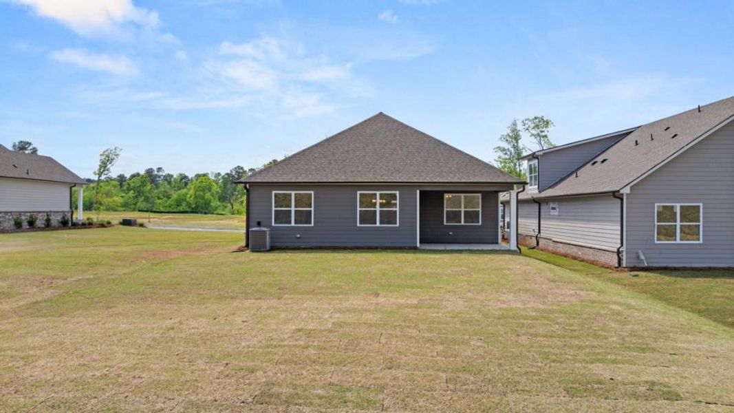 Front exterior of a new home in Hamptons at Riverwood North, Dallas, GA, highlighting curb appeal (Image 45).