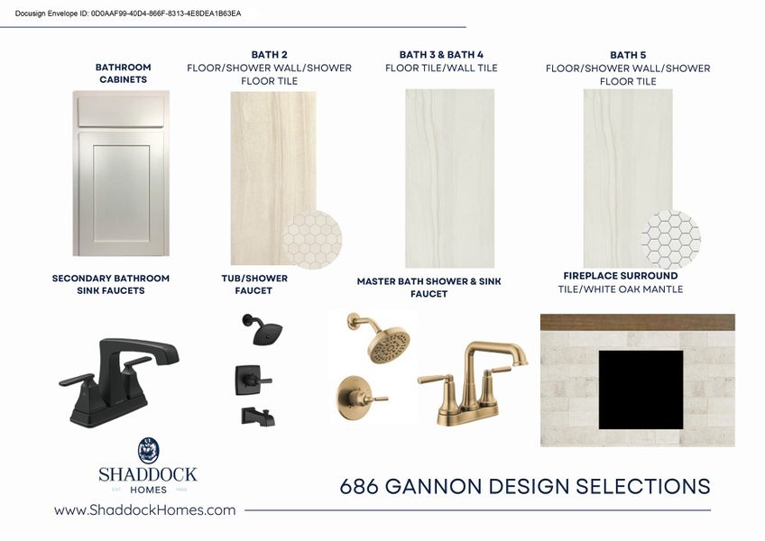 Sample of building materials used in homes in Estates at Rockhill, Frisco (Image 4).
