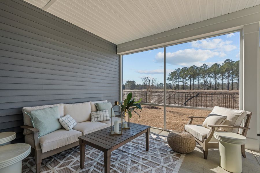 Representative furnished interior of a home built from the The Boardwalk by Chesapeake Homes in Coastal Club of the Carolinas, Calabash (Image 8).