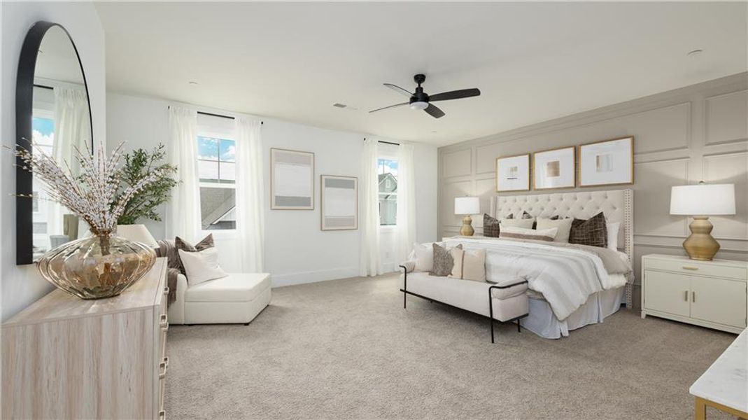Furnished interior view inside a new home in The Village at Sandy Plains, Marietta (Image 36).
