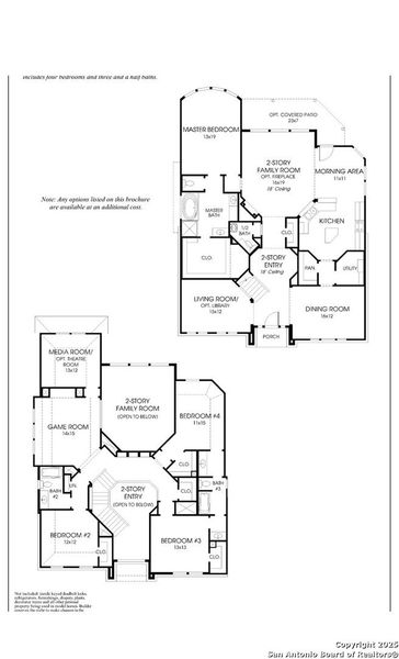 2D floor plan layout of this home in Johnson Ranch 55', Bulverde, TX (Image 4).